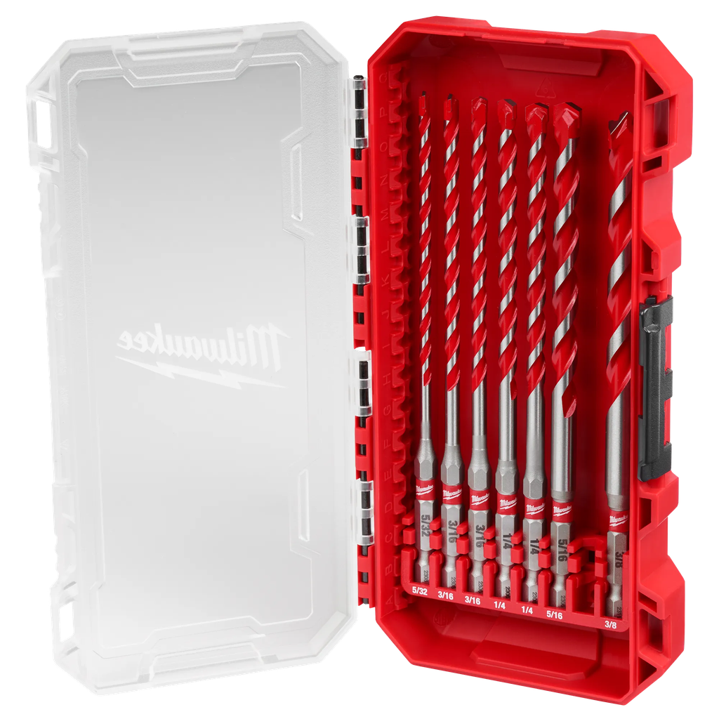 Milwaukee Shockwave Impact Duty™ Carbide Multi-Material Drill Bit Concrete Screw Install Set - 7Pc 48-20-8877