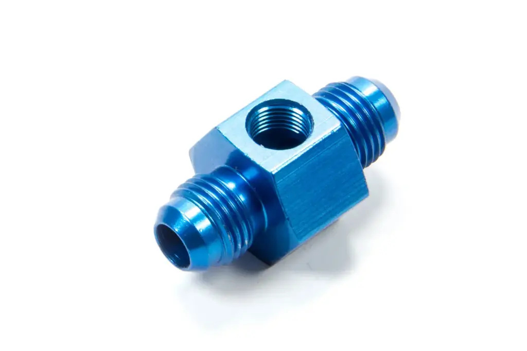 #6 To #6 Male-Inline Gauge Adapter With 1/8" FMPT Port 