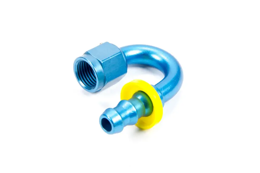 #8 x 180 Degree Push Lock Hose End