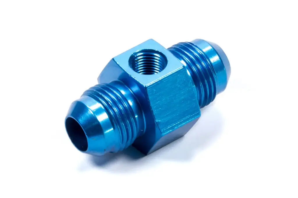 #8 To #8 Male-Inline Gauge Adapter With 1/8" FMPT Port 