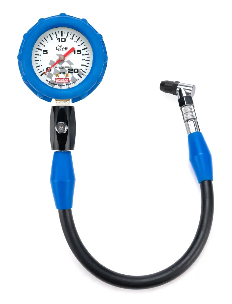 Tire Pressure Gauge, 0-20 PSI, Glow In The Dark, Analog