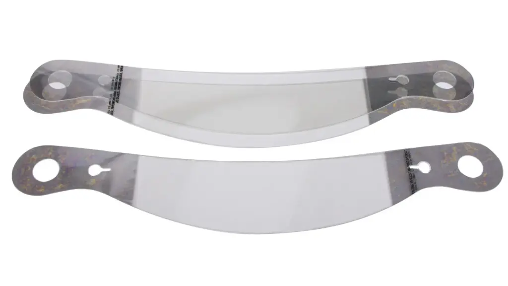 Helmet Shield Tear Off, Xstack 10, 2mm 12-3/4'' Banana, Clear, Set of 30