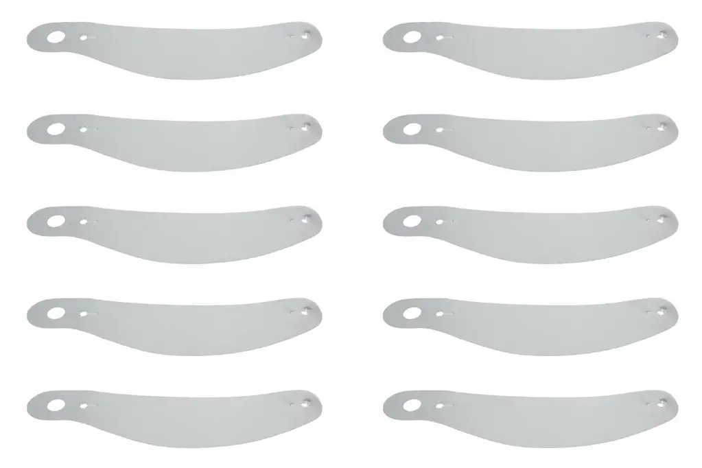 Helmet Shield Tear Off, 12-3/8", Banana, Set of 200