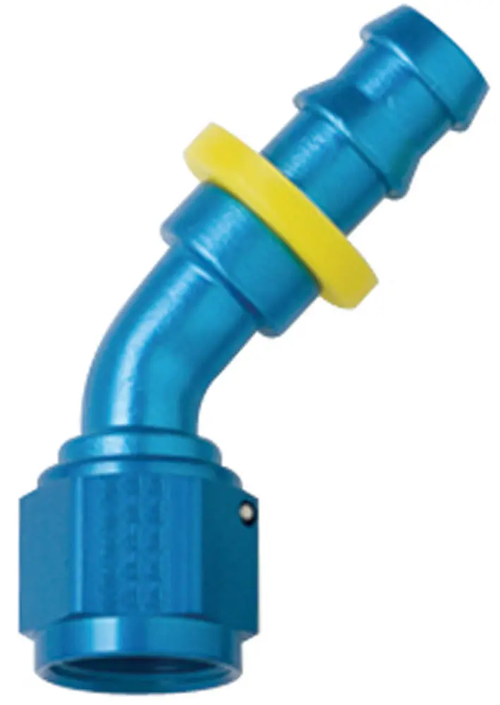 45 Deg  #4 Push Lock Hose End