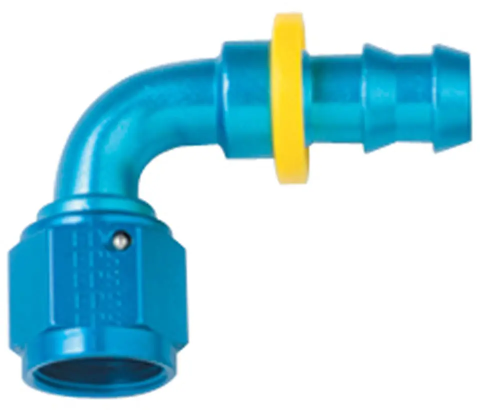  #6 x 90 Degree  Push Lock Hose End
