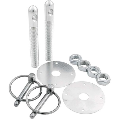 Allstar 1/2'' x 4" Aluminum Hood Pin Kit With 1/4'' Flip Clip