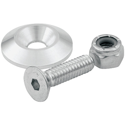 Countersunk 1-1/4'' Silver Washer With Bolts & Nuts 10 Pack