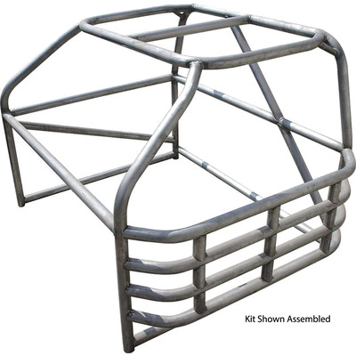 Roll Cage, Deluxe, 4-Point, Weld-On, 1.75'' Diameter, 0.095'' Wall, Steel, Natural, Mini Stock