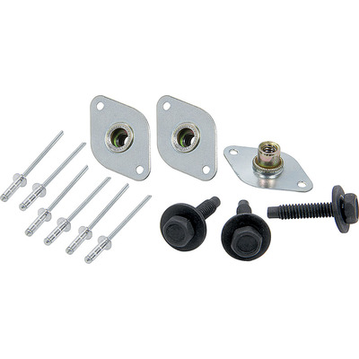 Mud Cover Installation Kit, Screw-In Inserts / Rivets Included, 1-3/8 in Spring, Kit