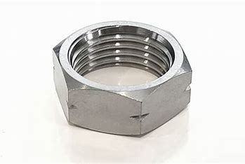 5/8" Fine Aluminum Left Hand Jam Nut 3/4 Hex