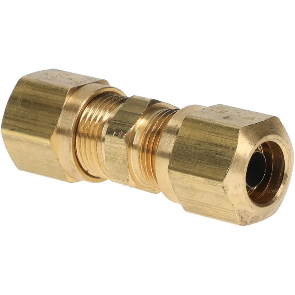 Brass Compression Tube Fitting, Straight Union