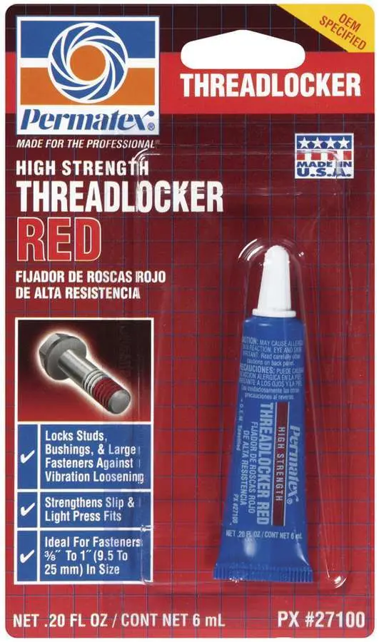Red Thread Locker High Strength