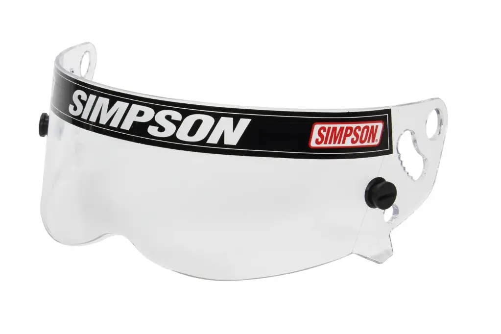 Simpson Racing Helmet Shield for X Bandit, Diamondback, and RX Helmets, Clear