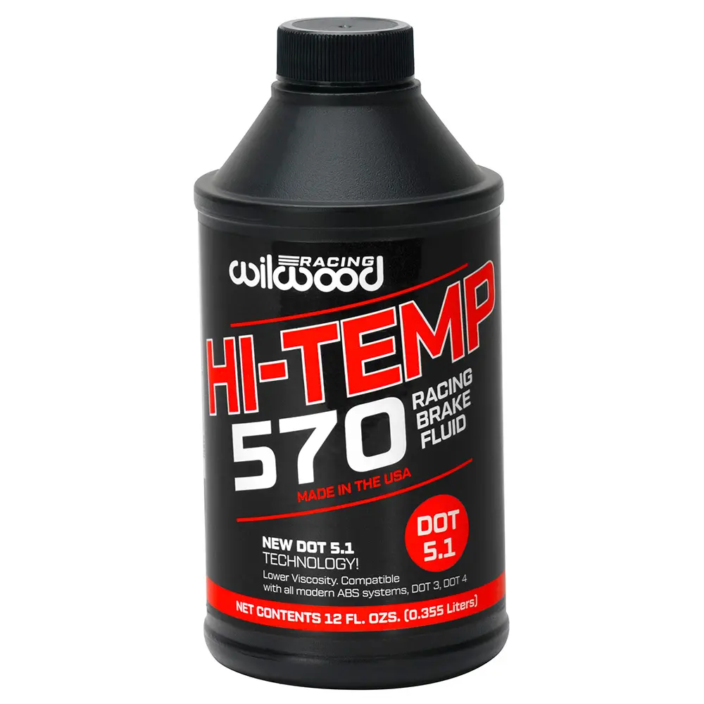 Wilwood Brake Fluid, 570 Hi-Temp Racing, New DOT 5.1, 12 OZ. Bottle