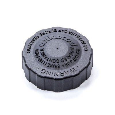 Wilwood Master Cylinder Cap, Screw-On, Seal Included, Plastic, Black, Girling Style