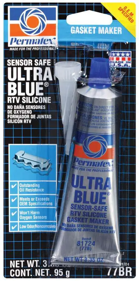 PERMATEX Sealant, Sensor Safe Ultra Blue, Silicone, 3 oz Tube, Each 
