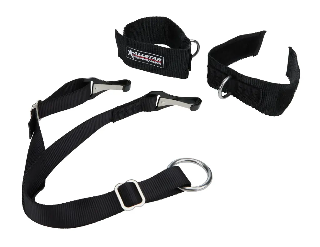 Arm Restraint Harness, SFI 3.3, Y-Strap, 2'' Wide Cuffs, Nylon, Black, Adult, Kit 