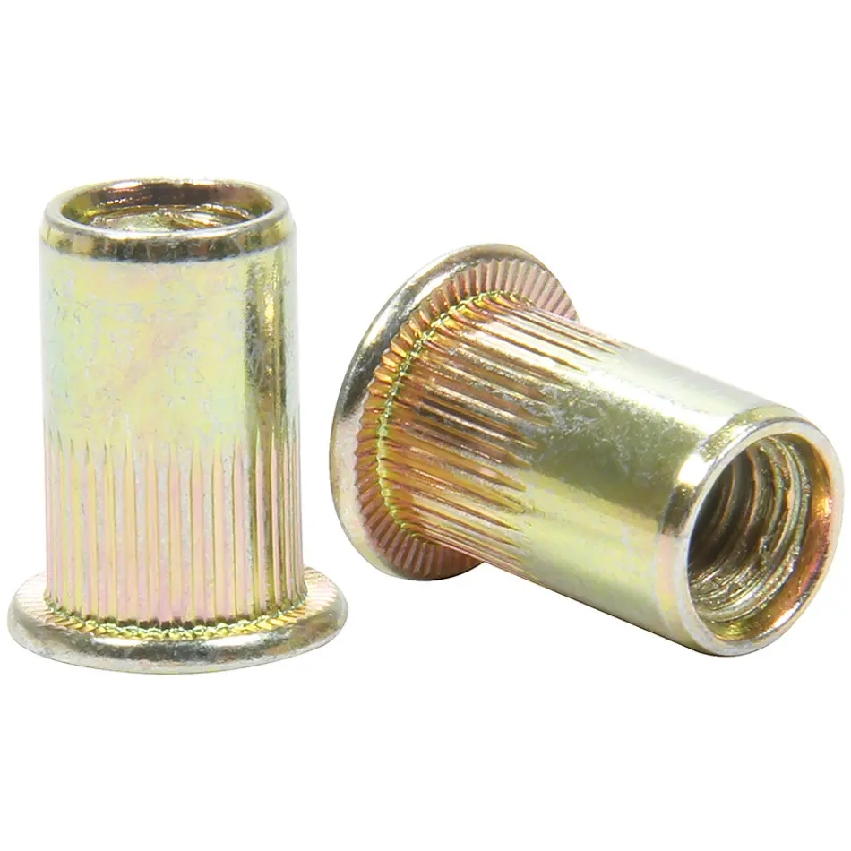 Threaded Insert, 1/4''-20 Thread, Steel, Set of 10