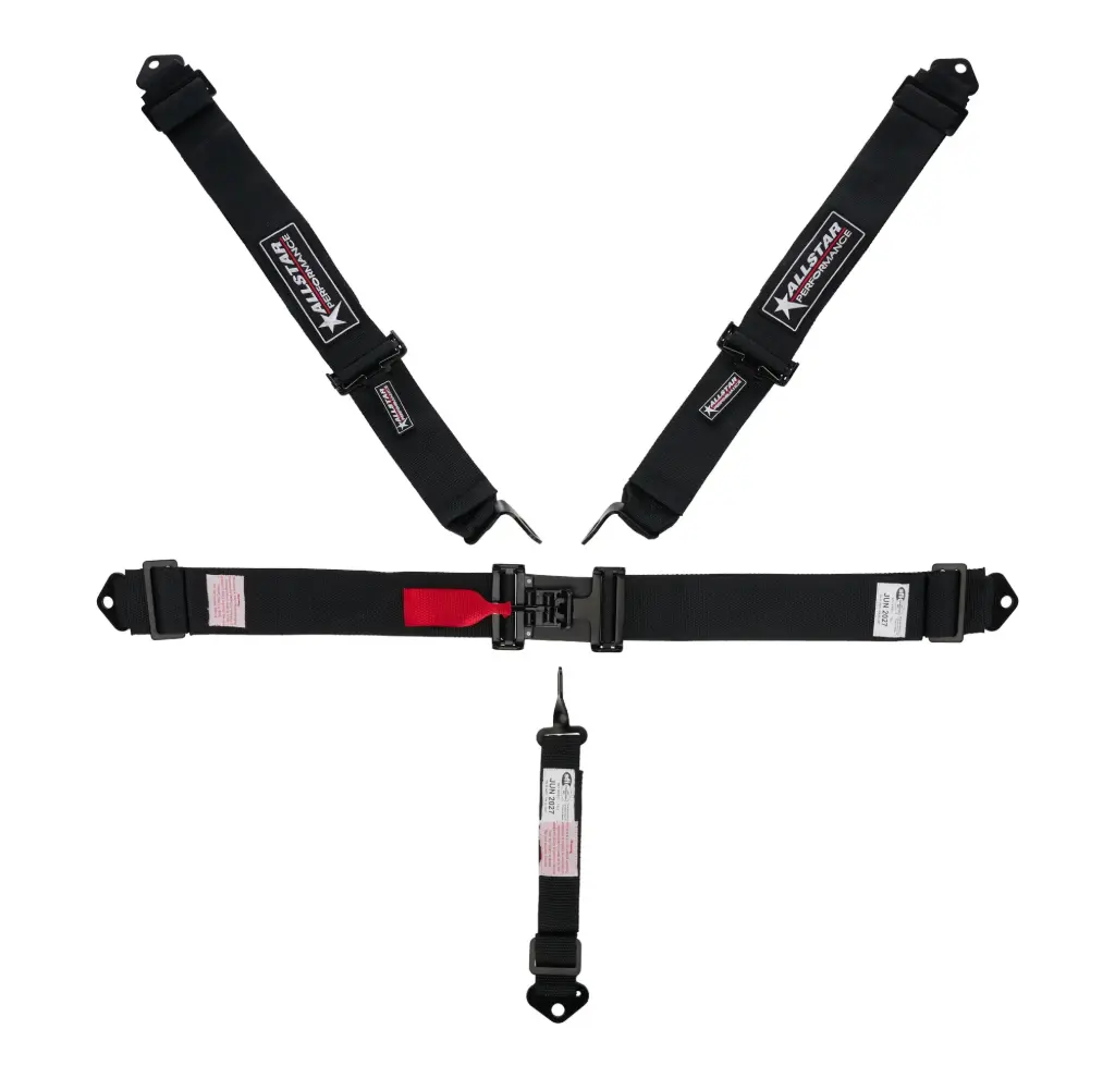 Harness, 5 Point, Latch and Link, 3'' Width Lap & Shoulder Belts , Black, Kit