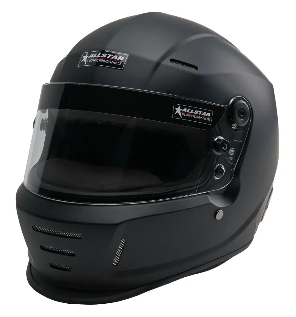 Helmet, Series 40, Snell SA2025, Head and Neck Support Ready, Flat Black, Medium, Each