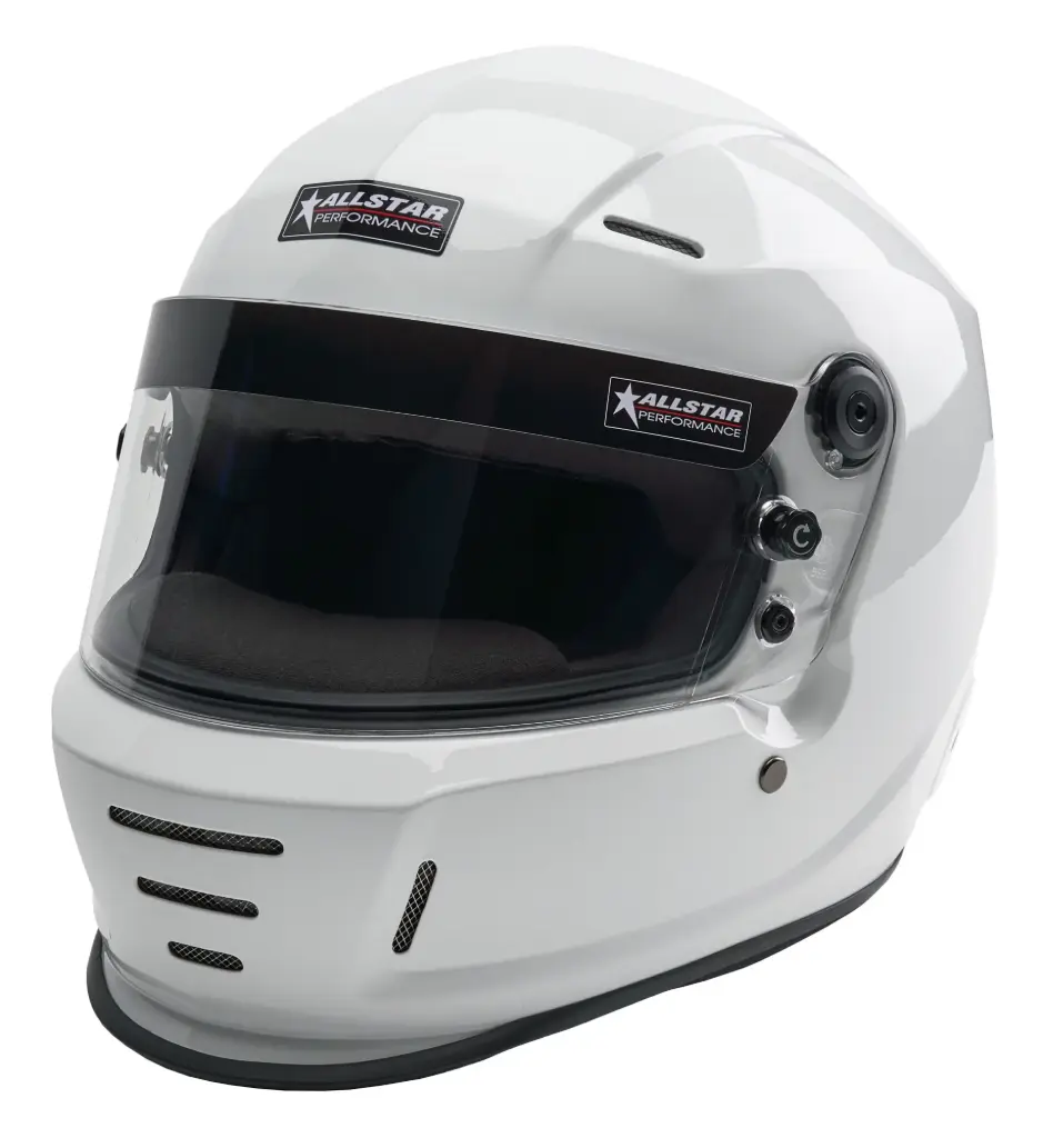 Helmet, Series 40, Snell SA2025, Head and Neck Support Ready, White, Medium, Each