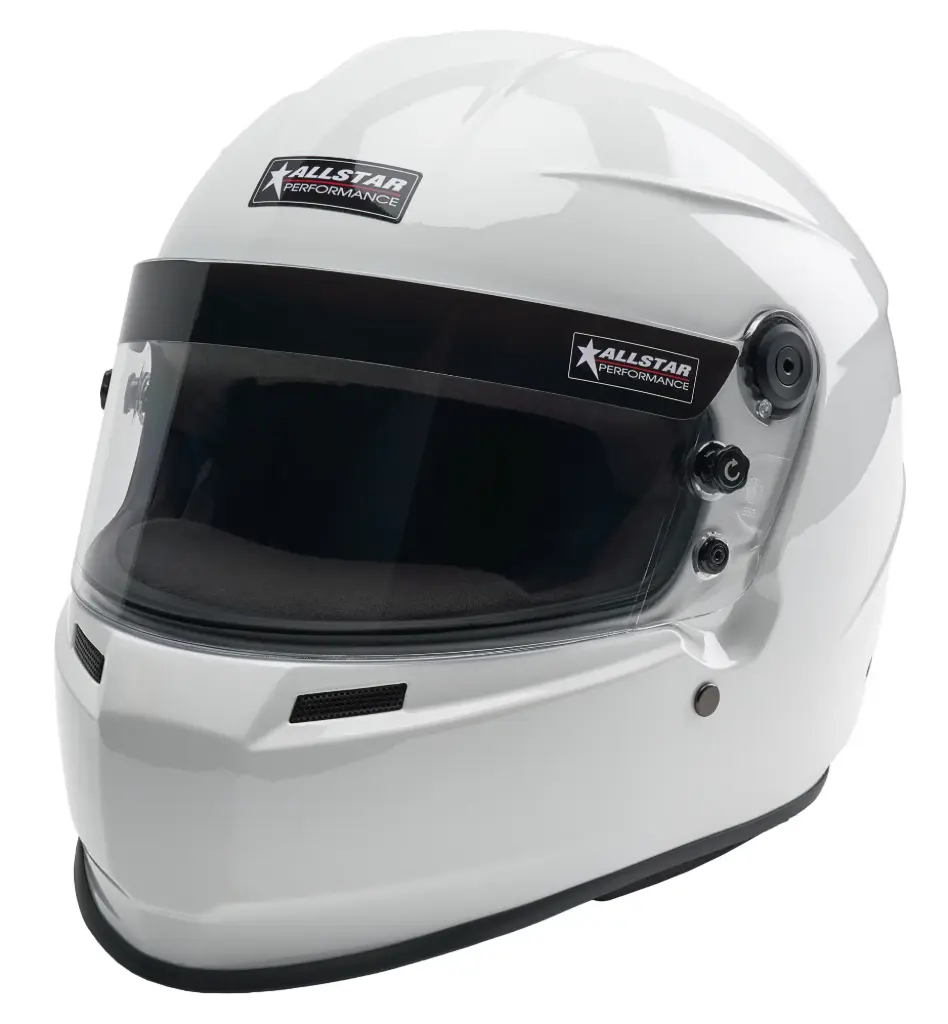 Helmet, Series 60, Snell SA2025, Head and Neck Support Ready, White, Medium, Each