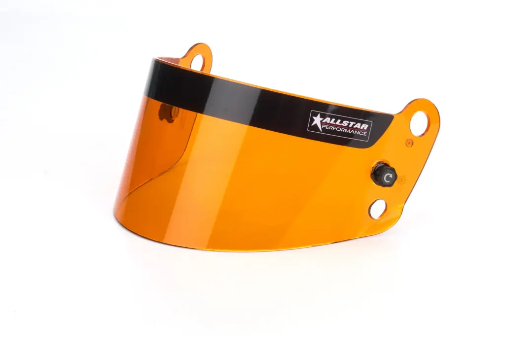Helmet Shield, Anti-Fog, 3 mm Thick, Amber, Allstar Helmets, Each