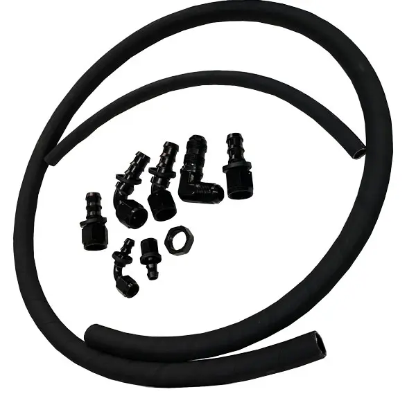 Power Steering Return Line Kit (BLACK)