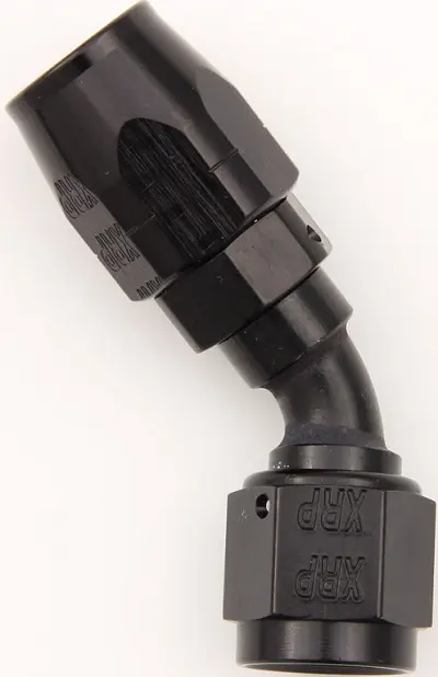 Fitting -16 AN 45 Degree Black Hose End