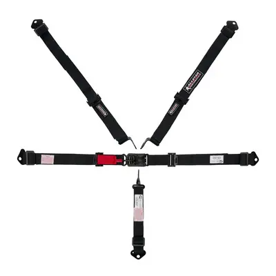 Harness, 5 Point, Latch and Link, 2'' Width Lap & Shoulder Belts , Black, Kit
