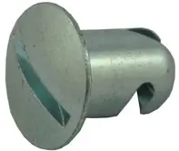 7/16" Oval Head Steel Button With .600 Grip, 30 Pack
