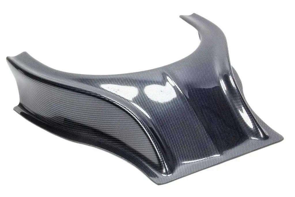 Hood Scoop, Stalker, Dirt, 3.5'' Height, Curved Front, Carbon Fiber Look