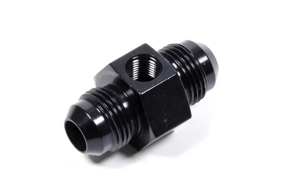 #8 To #8 Male-Inline Gauge Adapter With 1/8" FMPT Port 