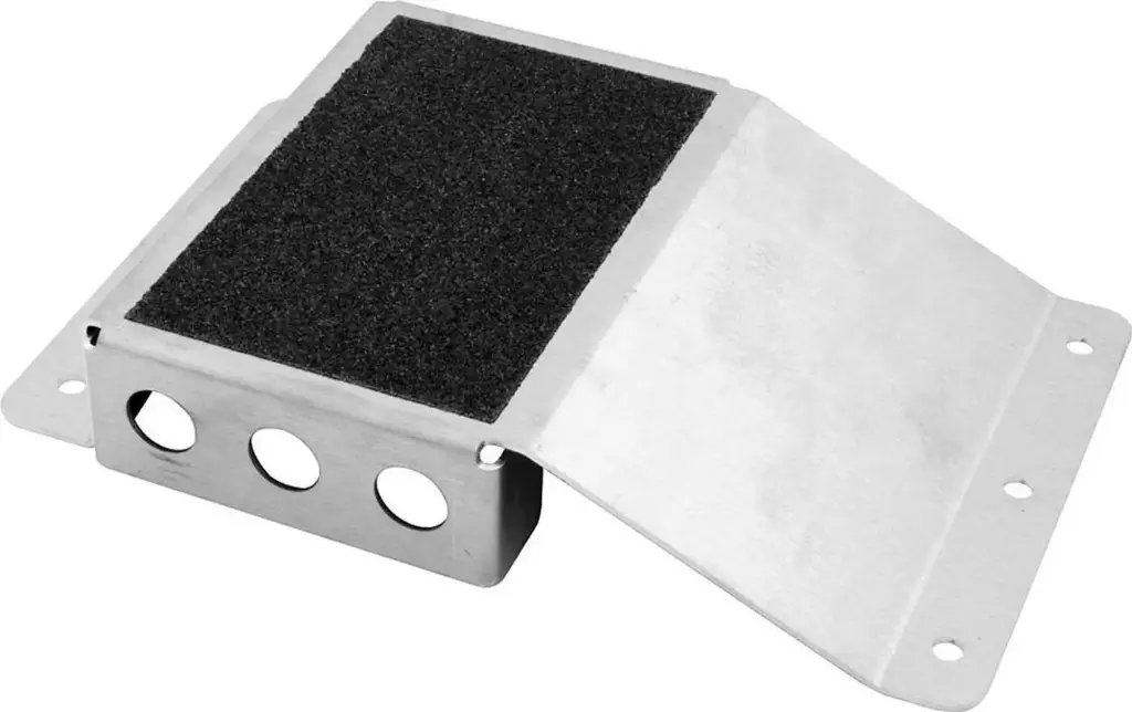 Heel Riser, 1'' Tall, 4.25'' Wide, Non-Skid Pad, Aluminum