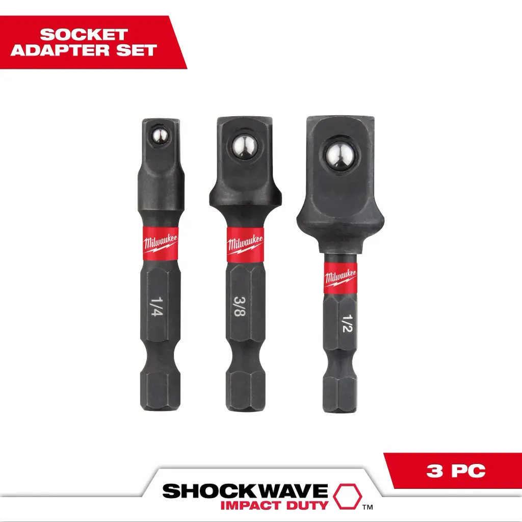 Milwaukee SHOCKWAVE™ Impact Duty Hex Shank Socket Adapter Set 48-32-5033