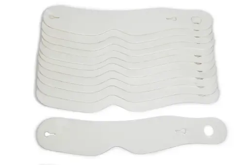 [ULT 1204] Helmet Shield Tear Off, 2mm, 11-1/2" Notch Nose Clear, Set of 200