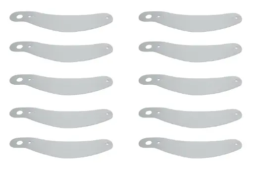 [ULT 1223] Helmet Shield Tear Off, 2mm 12-1/4" Banana, Clear, Box Of 200