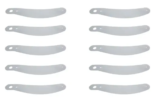 [ULT 1256] Helmet Shield Tear Off, 2mm, 12-1/4", Banana, Set of 200 