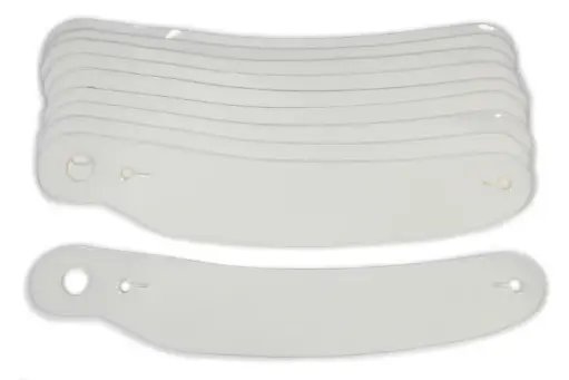 [ULT 1209] Helmet Shield Tear Off, 2mm, 13", Banana, Box Of 200