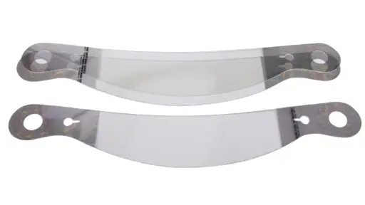 [ROP 10209C] Helmet Shield Tear Off, Xstack 10, 2mm 12-3/4'' Banana, Clear, Set of 30