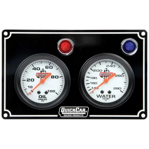 [QRP 61-6701] 2 Gauge Panel OP/WT  Black