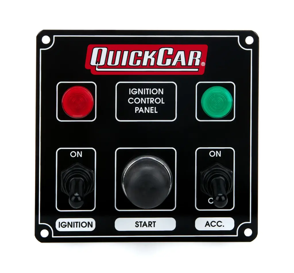 Ignition Panel W/  2 Toggles / 1 Momentary Button & Lights, Black