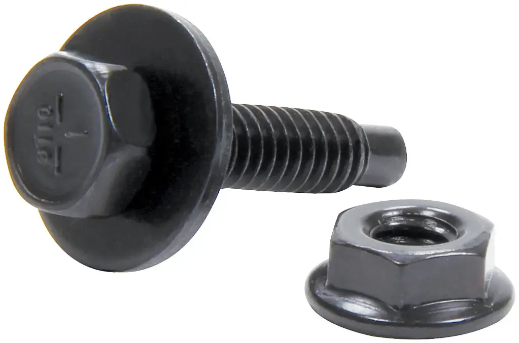 Body Bolt Kit, 1/4-20 in Thread, 1-1/8" Long, Hex Head, Bolts / Nuts / Washers, Steel, Black Oxide, Set of 50 ALL 18560-50