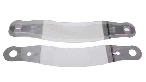 [RO 10203C] Helmet Shield Tear Off, Xstack 10, 2 mm Thick, 11.5 in Center to Center, Plastic, Clear, Simpson / HJC / OMP / Zamp Helmets, Set of 30 RO 10203C
