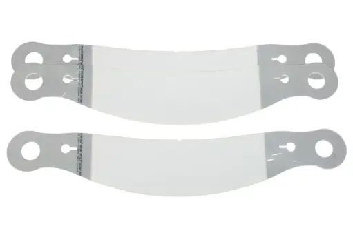 [RO 10205C] Helmet Shield Tear Off, Xstack 10, 2 mm, 12-3/8'', Banana, Clear, Bell / Champion / G-Force / Pyrotect / RaceQuip / RCI Helmets, Set of 30 RO 10205C