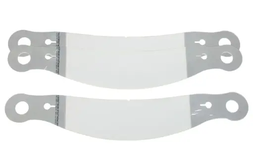 [RO 10205CP] Helmet Shield Tear Off, Perimeter Seal, 2 mm 12-3/8'', Banana, Clear, Bell / Champion / G-Force / Pyrotect / RaceQuip / RCI Helmets, Set of 30 RO 10205CP