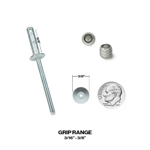 [POP 63-66D] 3/16 Multi-Grip Alum/Steel 3/16 X 3/8