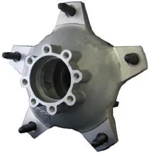 [WIN 6690] Winters Wheel Hub, Front / Rear, Wide 5, 8-Bolt Flange, Aluminum, Natural, Each WIN 6690