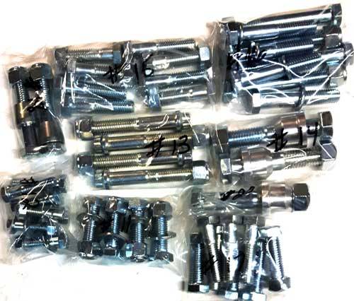 [BRP 408-5] Bicknell Complete Front Axle Bolt Kit- Brp 408-5
